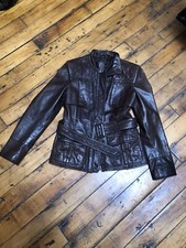 Next Leather Jacket, Chocolate Brown, Size 12, S/m