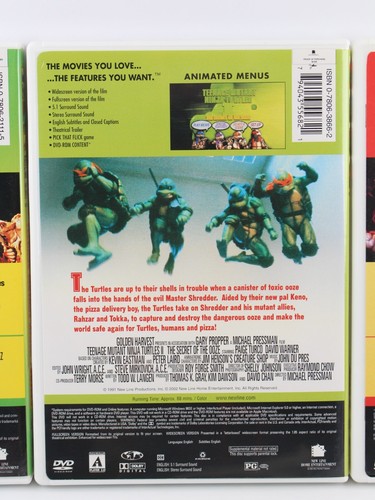 Teenage Mutant Ninja Turtles DVD Set Live Action 3-PAK 1 2 3 Pack TMNT Originals - Picture 5 of 9