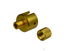 Gold 1/2x28 TPI Muzzle Brake Adapter W Thread P F Ruger .22 Mark I Bull