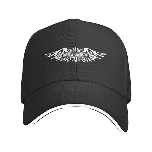 Harley-Davidson Mens Ride Free B&S Black Cotton Baseball Cap 99402