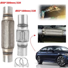 Universal Flexrohr Vorderrohr Montage ohne Schweißen 50x200 55x100mm +2 Schellen