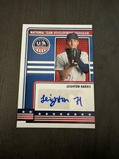 2023 Panini USA Baseball Stars & Stripes Blue #NTDP-LH LEIGHTON HARRIS Auto