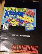 TETRIS ATTACK Tetris Attack Super Nintendo SNES Instruction Booklet Manual ONLY