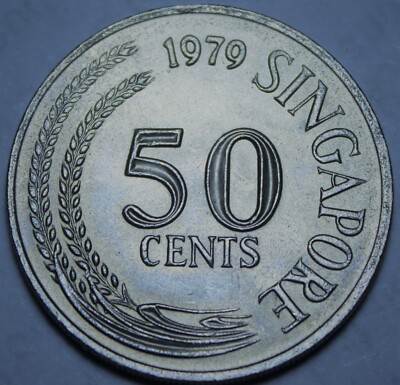 Singapore 50 Cents, 1979 Gem Unc~Lion Fish~Free Shipping | eBay