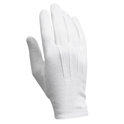 Gloves Unisex 100% Cotton Wrist Length Multi Use Parade Glove No Snap