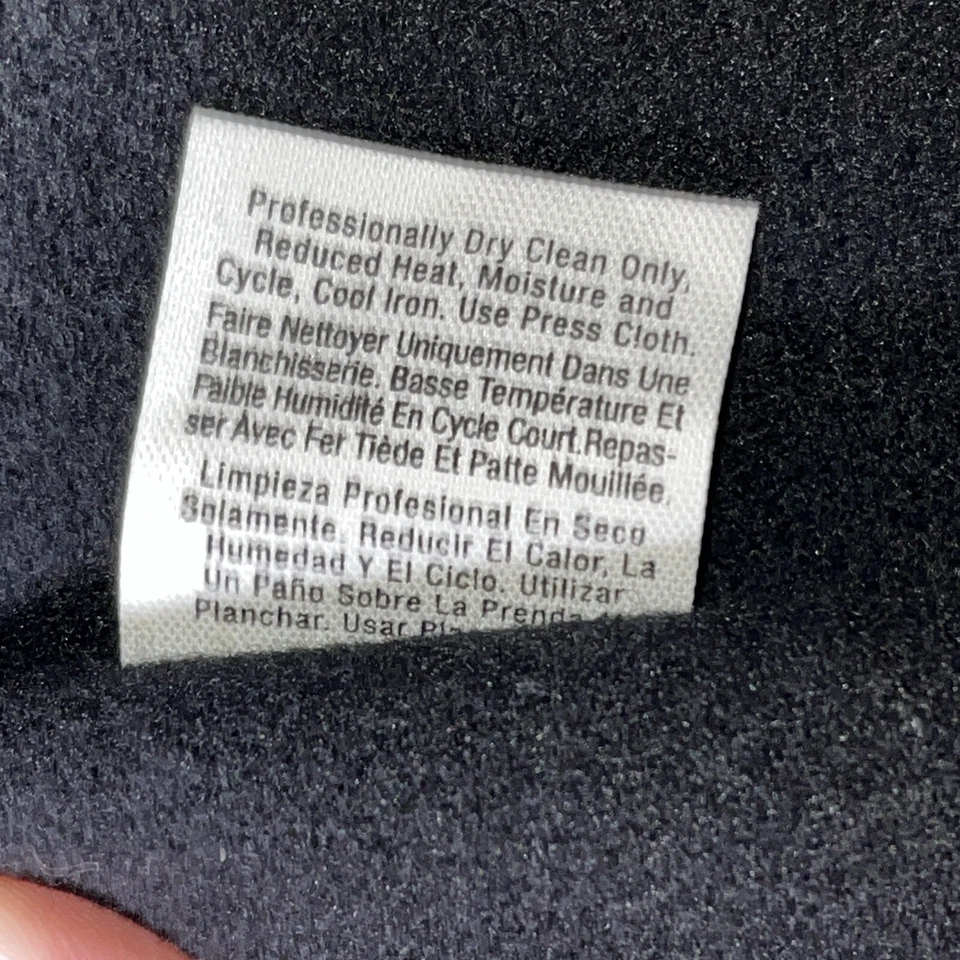 Donna Karan New York Black Label Dress Size US 14 Wool Black Long p397012ka - Image 2 of 4