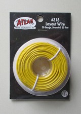 Yellow Layout Wire 20 Gauge HO N SCALE ATLAS 318 TRAIN TRACKS LAYOUT 50 Feet