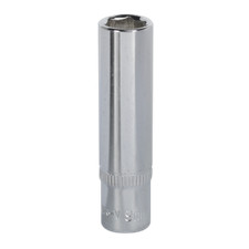 Sealey WallDrive Socket 9mm Deep 1/4"Sq Drive Fully Polished - SP1409D