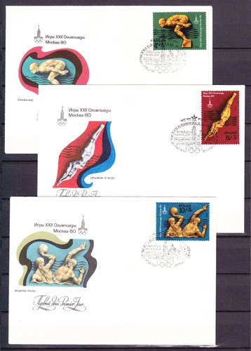 Russia, 1978,  5 FDC, Olympics Moscow-80, Michel 4707-4711