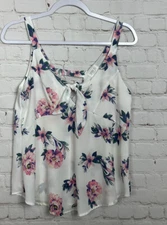 Sienna Sky Womens sleeveless floral print blouse shirt top, sz S, GUC