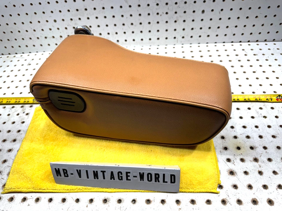 Mercedes 77-81 W123 Delantero Naranja BAMBOO Vinilo MB Tex OEM 1 Apoyabrazos con Soporte Foto 2 de 4