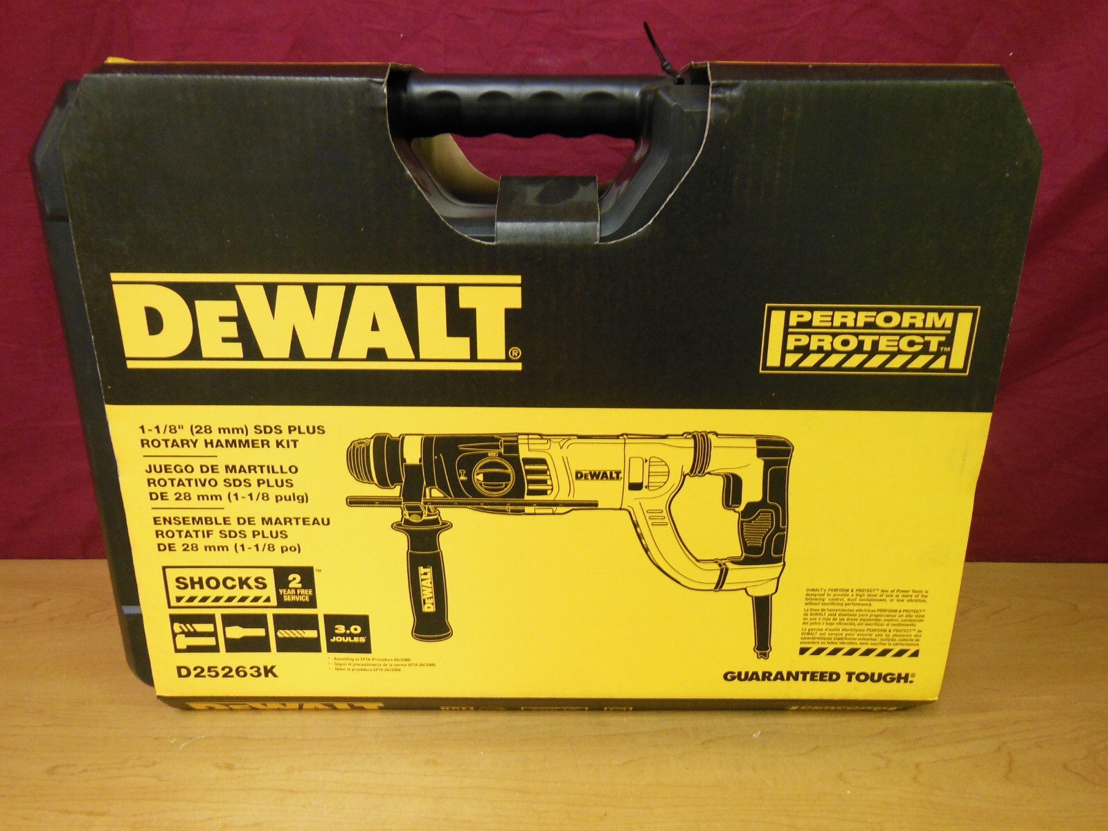 Dewalt D25263K 11/8" (28mm) SDS PLUS Rotary Hammer Kit w/ Case **Brand