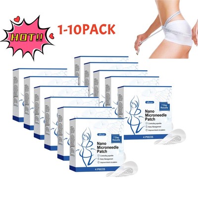 1-10PACK Nano Microneedle Patch - Weight Burnning - 7 Days Results - 4pcs﻿