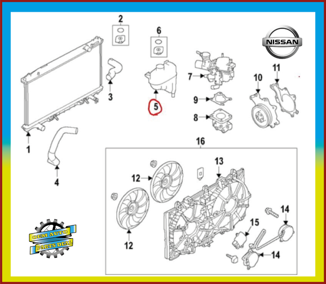 Coolant Reservoir Radiator Fits 16 Infiniti Q50 2038029 for sale online
