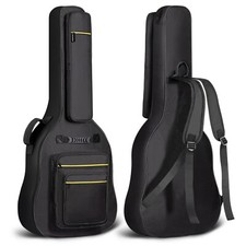 CAHAYA 44 Inch Guitar Bag Multi-pockets for Jumbo and Dreadnought Yellow Line...