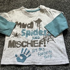 Baby T Shirt Age 3-6 Months Mud, Spiders And Mischief