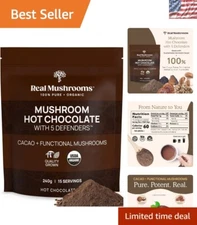 Sustainable  Hot Chocolate with 5 Mushroom Defenders - 15 Rich Servings
