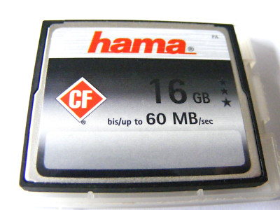 16GB Compact Flash Card 60MB/s ( 16 GB CF Karte ) HAMA gebraucht