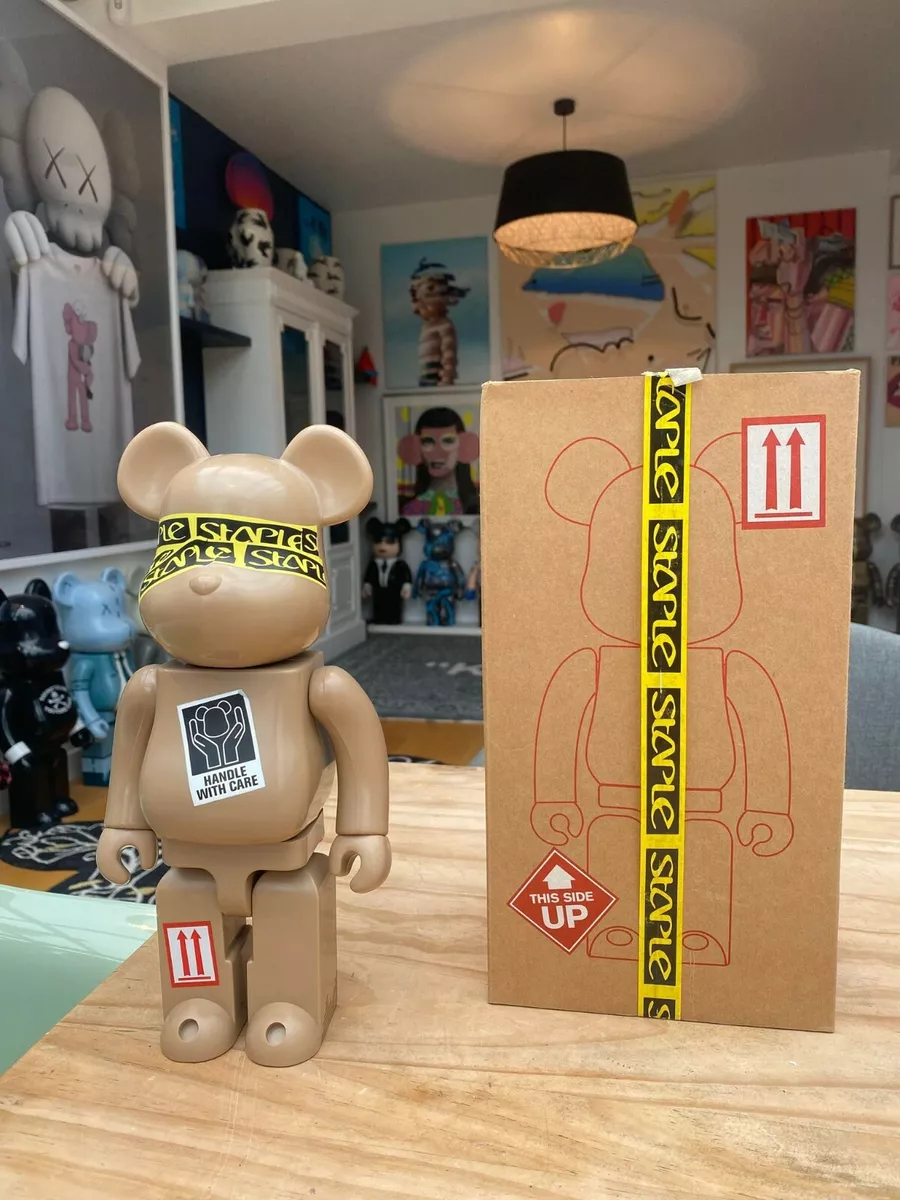 Bearbrick 400% STAPLE HANDLE WITH CARE USED MEDICOMTOY 2005 KAWS