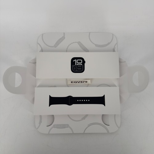 Apple Watch Series 10 46mm GPS Jet Black Case w Black Sport Band S/M MWWP3LW/A