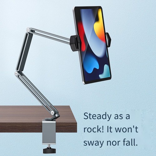 Adjustable Aluminum Tablet Stand 360 Degree Rotation with Silicone Protection - Afbeelding 5 van 14