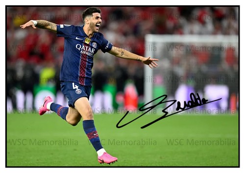 12660. Lucas Beraldo Signed Pictures (A4 Prints) PSG Brazil Sao Paulo