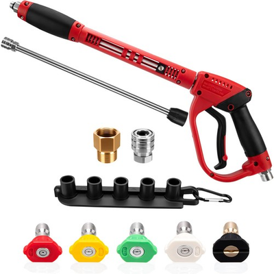 #ad #ad Pressure Washer Gun Short Gun 2 Wands 5200 PSI 5 Nozzle Tips 38 Inch M22 $50.04