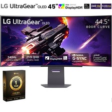 LG 45" UltraGear 240 Hz OLED Curved Gaming Monitor Open Box  1 Year Warranty