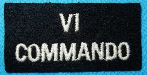WW2 No 6 VI COMMANDO MILITARY SHOULDER TITLE BADGE PATCH WORLD WAR II