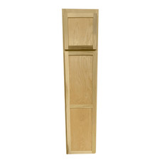 Kitchen Utility Pantry Cabinet  Unfinished Poplar  Shaker Style  84x18x24 in