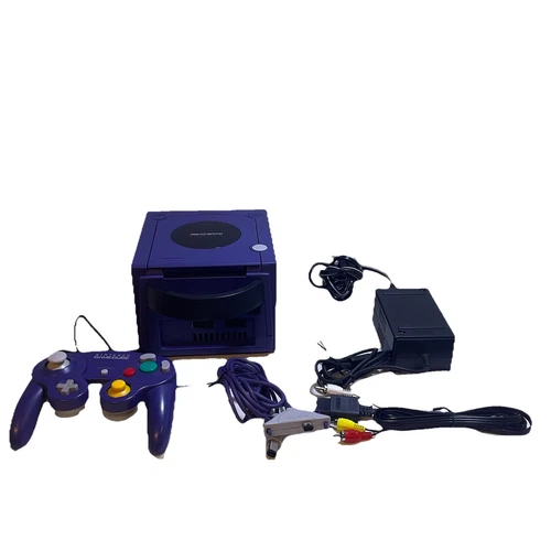 Nintendo GameCube DOL-001 Indigo Console System OEM Controller & Game Boy Link