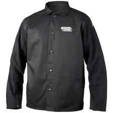 Split Leather Welding Jacket, Black, Medium