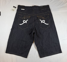 Vintage Mens 40 Rocawear Brand New Denim Jean Shorts Jorts Wide Hip Hop Relaxed