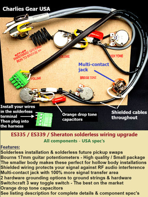 Solderless wiring harness made to fit your guitar- Please read before purchase