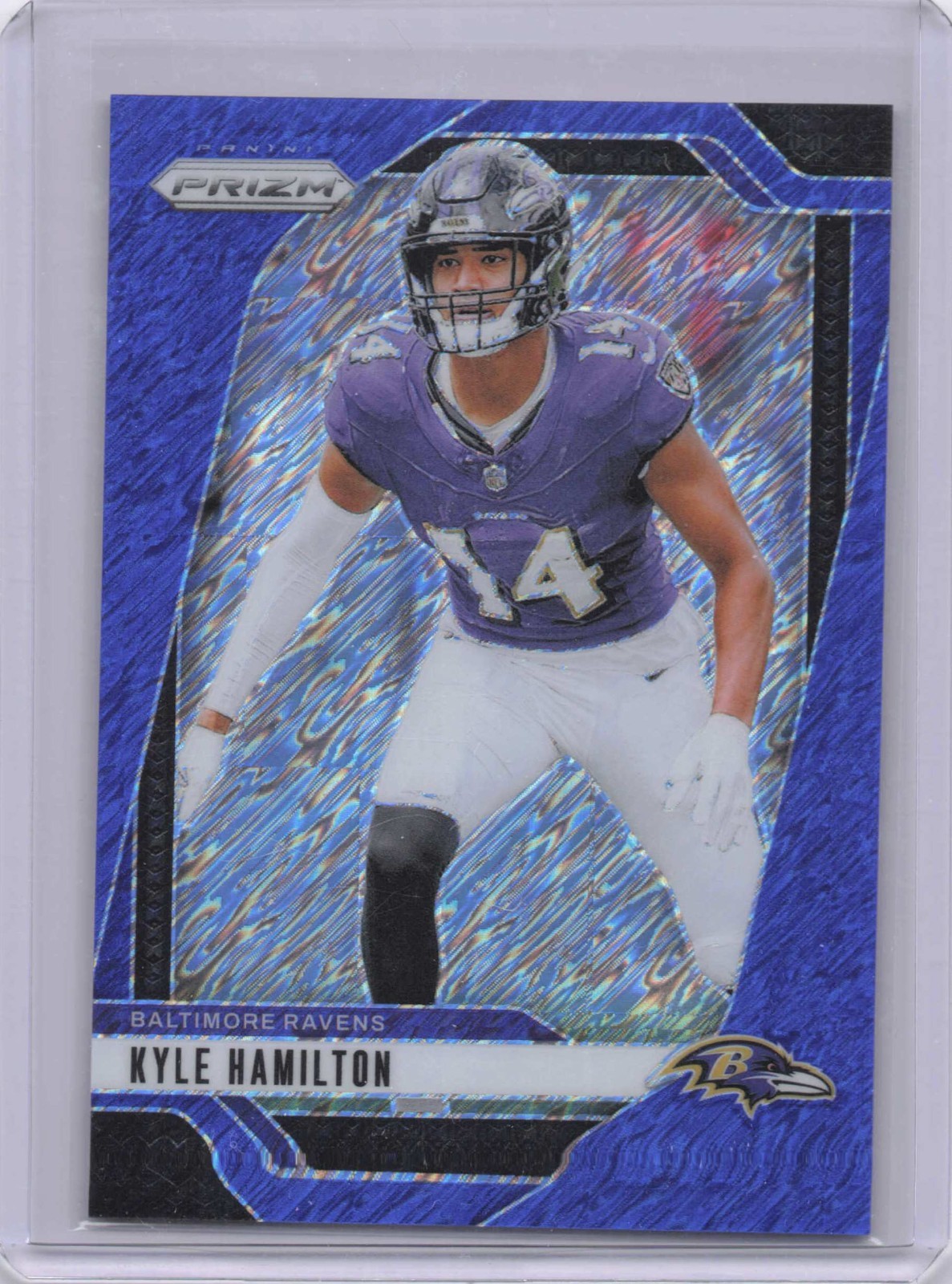 2025 Panini Prizm Kyle Hamilton Blue Shimmer /25 #23 Ravens 203