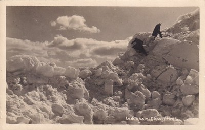 Riga Jürmala Postcard 1929 Ice and Snow Winter Latvija Latvia 2601091