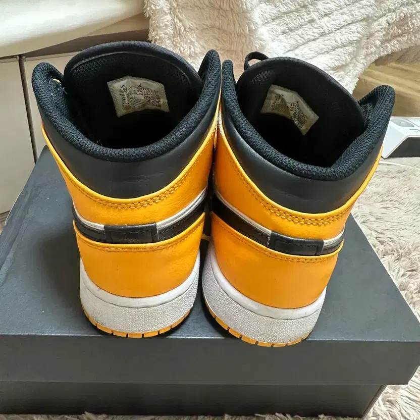 Nike Air Jordan Mid Taxi Sneakers - 235mm, Black & Yellow