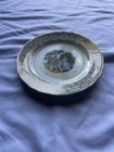Gold Rim Porcelain Vintage Plate Courting Scene Victorian Style S Mark — photo 2