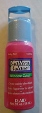Plaid Gallery Glass Window Color RUBY RED 16015 Stained Glass Paint 2oz 59ml