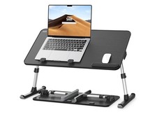 Height  Angle Adjustable Laptop Stand for Bed, Lap Desk Bed Tray Table, Light W