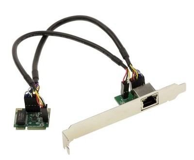 MiniPCIe Karte - GIGABIT LAN ETHERNET - CHIPSET REALTEK RTL8111 Mini PCI Express