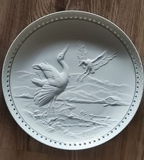Hutschenreuther Jahresteller 1986 "&Uuml;ber den Wiesen" von Hans Achtziger