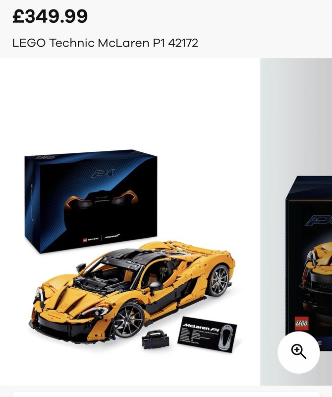 LEGO Technic McLaren P1 Racing Car Model Kit Building Set (age 18+)