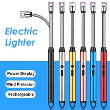 USB Rechargeable Electric Arc Candle lighter Windproof BBQ Kitchen Flexible