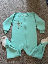 Vintage Disney The Lion King Embroidered Simba One Piece Zip Up Footie Pajamas