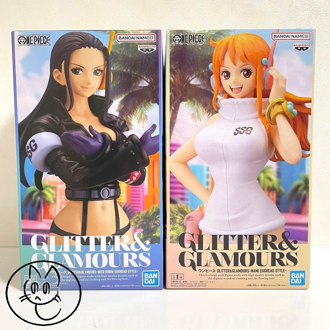 One Piece GLITTER & GLAMOURS Nami Robin Egghead Style Figure Set 