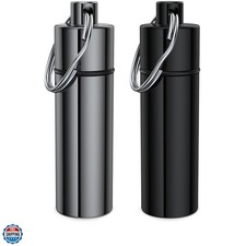 Small Pill Box,2 Pack Keychain Pill Holder Portable Mini Travel Pill Containe...