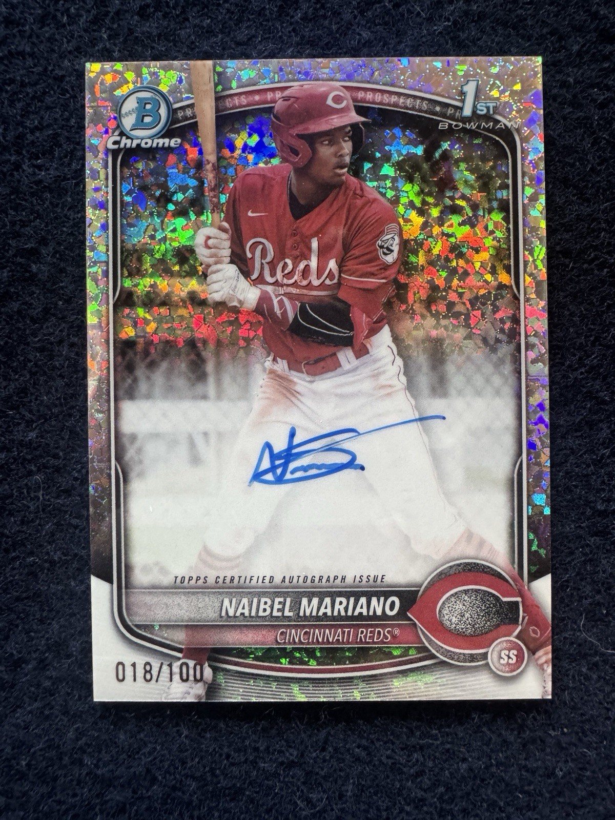 NAIBEL MARIANO 2025 Bowman Chrome 1st Mini Diamond Auto /100