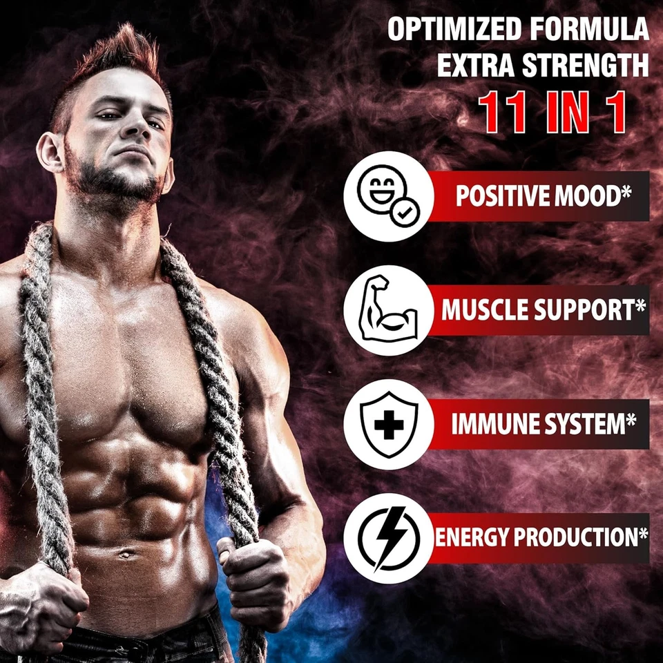 Testosterone Supplement for Men with Ashwagandha, Tribulus, Ginseng & More -...  - Image 3 of 4