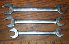 Lot Of 3 Snap-on Metric Double Open End Wrenches-vom1618 1719 1415-used Lot Of 3 Snap-on Metric Double Open End Wrenches-vom1618 1719 1415-used